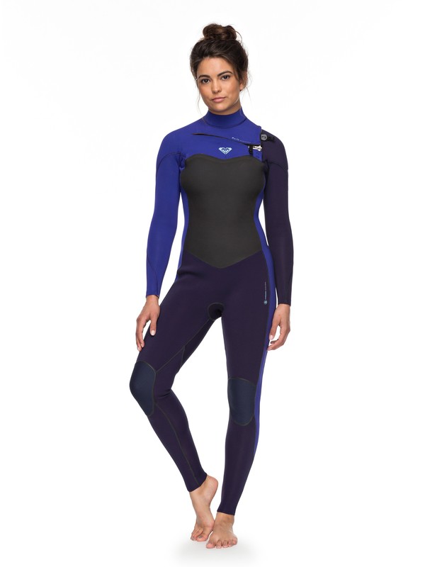 roxy, 3/2mm Performance Chest Zip Wetsuit, BLUE RIBBON/PURPLE BLUE (xbbp) 0 3/2mm Performance Chest Zip Wetsuit Blue ERJW103031 Roxy
