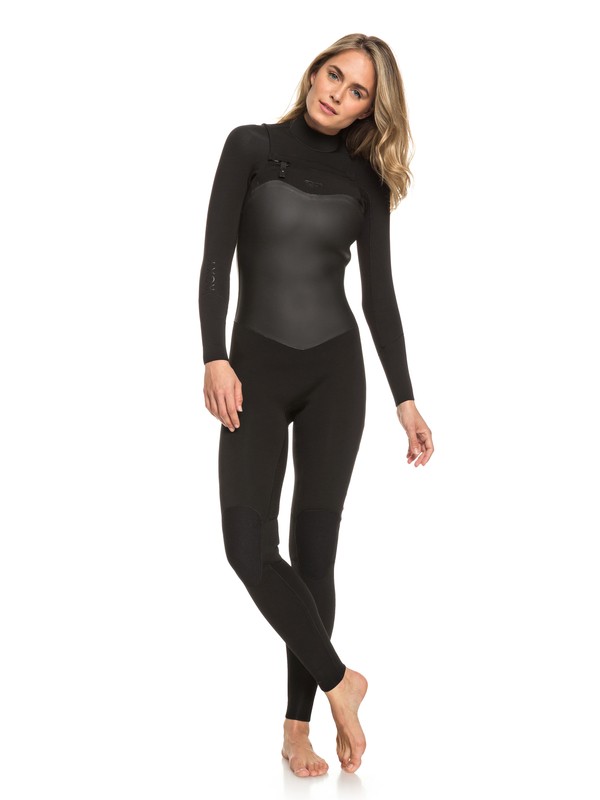 roxy, 3/2mm Satin Chest Zip Wetsuit, BLACK (kvj0) 0 3/2mm Satin Chest Zip Wetsuit Black ERJW103037 Roxy