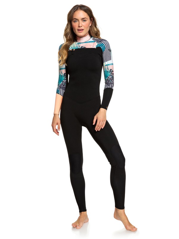 roxy, 3/2mm POP Surf Chest Zip Wetsuit, BLACK (kvd0) 0 3/2mm POP Surf Chest Zip Wetsuit Black ERJW103047 Roxy