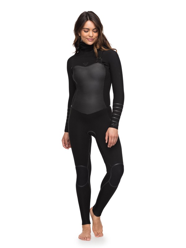 roxy, 5/4/3mm Syncro Plus - Traje de surf con cremallera en el pecho y capucha para Mujer, BLACK (kvj0) 0 5/4/3mm Syncro Plus - Traje de surf con cremallera en el pecho y capucha para Mujer Negro ERJW203002 Roxy