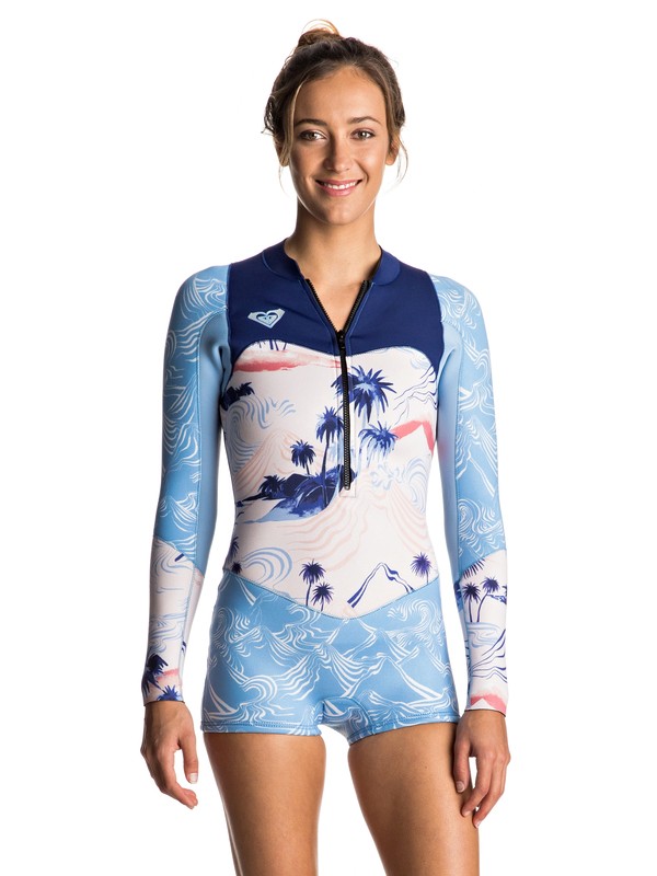 Popsurf 2mm - Long Sleeve Springsuit for Women ERJW403012 0 2mm Pop Surf Long Sleeve Front Zip Springsuit ERJW403012 Roxy