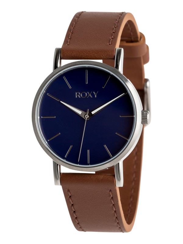 roxy, Maya S Leather - Analogue Watch for Women, SILVER/ NAVY/ BROWN (xsbc) 0 Maya S Leather - Analogue Watch for Women Grey ERJWA03027 Roxy