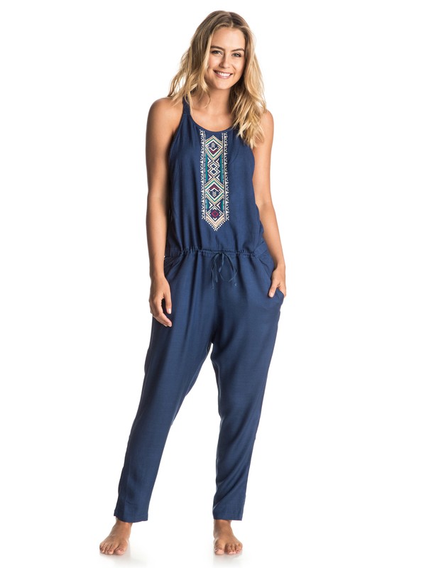 roxy, Chain Dust Jumpsuit, BLUE PRINT (bsq0) 0 Chain Dust Jumpsuit ERJWD03070 Roxy