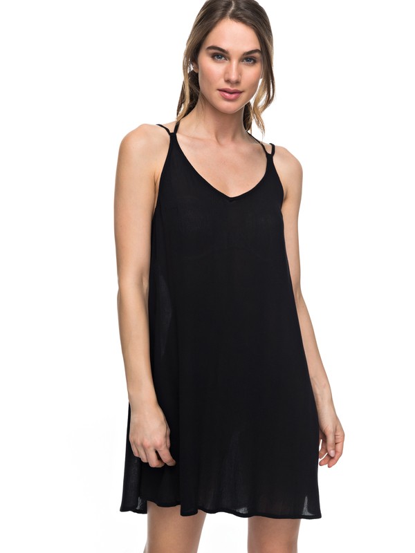 roxy, Dome Of Amalfi Strappy Dress, ANTHRACITE (kvj0) 0 Dome Of Amalfi Strappy Dress Black ERJWD03148 Roxy