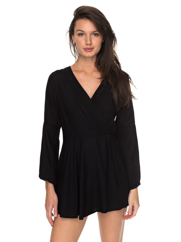 roxy, Twilight Adventure Long Sleeve Romper, ANTHRACITE (kvj0) 0 Twilight Adventure Long Sleeve Romper ERJWD03178 Roxy