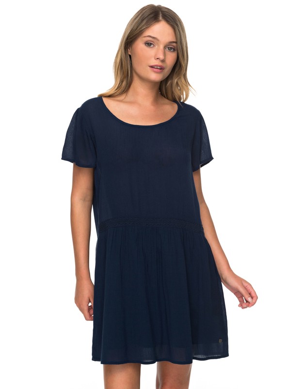 roxy, Vestido de Manga Corta Bungalow Hide Out, DRESS BLUES (btk0) 0 Vestido de Manga Corta Bungalow Hide Out ERJWD03181 Roxy