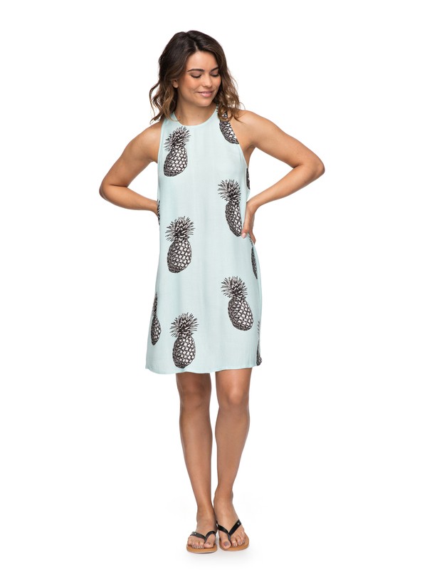 roxy, Sweet Seas - Tank Dress for Women, BLUE LIGHT BIG PINEAPPLE (bek9) 0 Sweet Seas - Tank Dress for Women Blue ERJWD03200 Roxy