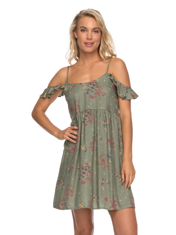 roxy, Do It My Way Strappy Dress, OLIVE ACAMAR (glw6) 0 Do It My Way Strappy Dress Green ERJWD03205 Roxy