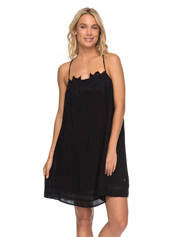 roxy, Where Do We Belong Strappy Dress, ANTHRACITE (kvj0) 0 Where Do We Belong Strappy Dress Black ERJWD03206 Roxy