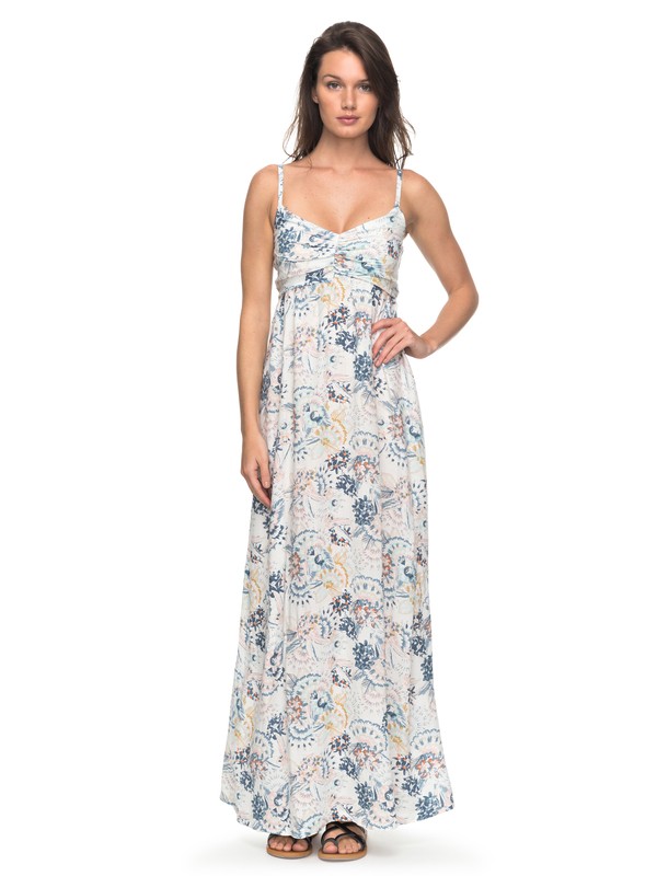 roxy, Brilliant Stars - Vestido Largo de Tirantes para Mujer, MARSHMALLOW MAHNA MAHNA (wbt7) 0 Brilliant Stars - Vestido Largo de Tirantes para Mujer ERJWD03214 Roxy