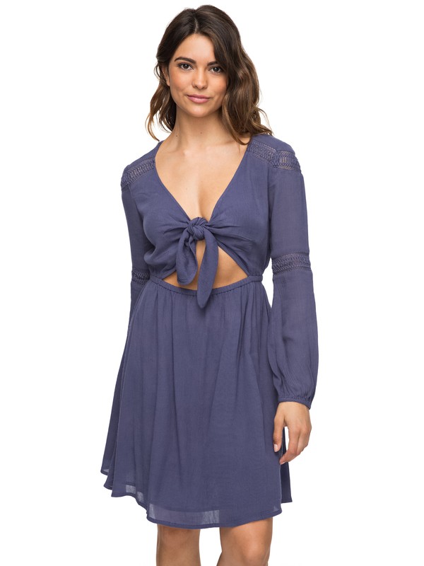 roxy, White Hills Long Sleeve Dress, CROWN BLUE (bqy0) 0 White Hills Long Sleeve Dress Blue ERJWD03228 Roxy