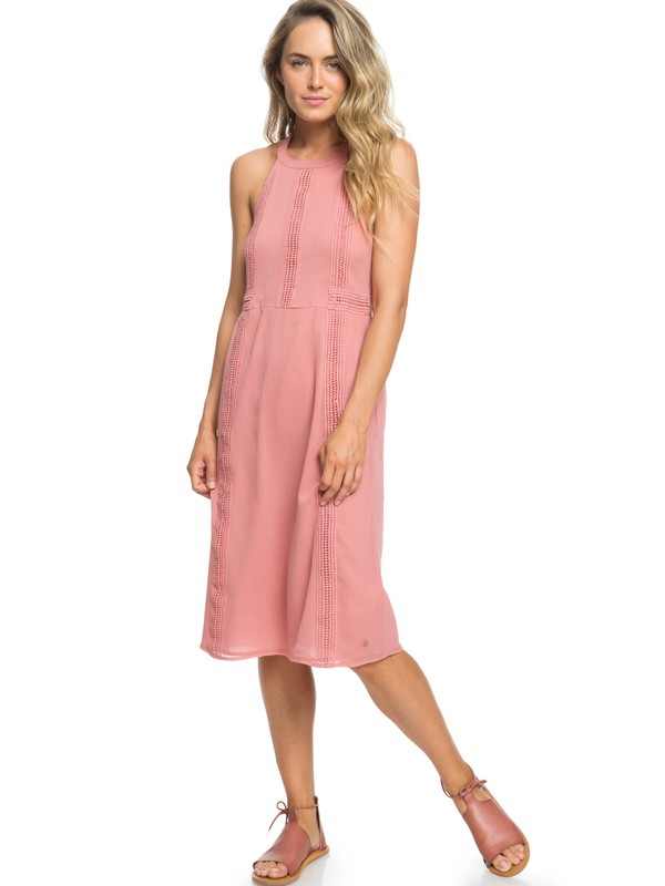 roxy, Blurred Landscape Halter Neck Dress, WITHERED ROSE (mmg0) 0 Blurred Landscape Halter Neck Dress Pink ERJWD03257 Roxy