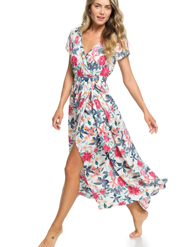 roxy, District Nights Ankle Length Dress, MARSHMALLOW TALLOWS (xwmm) 0 District Nights Ankle Length Dress White ERJWD03258 Roxy