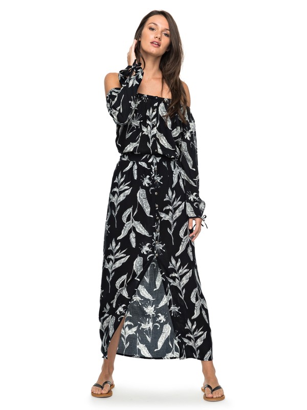 roxy, Speed Of Sound - Maxi Skirt, ANTHRACITE LOVE LETTER (kvj8) 0 Speed Of Sound - Maxi Skirt ERJWK03028 Roxy