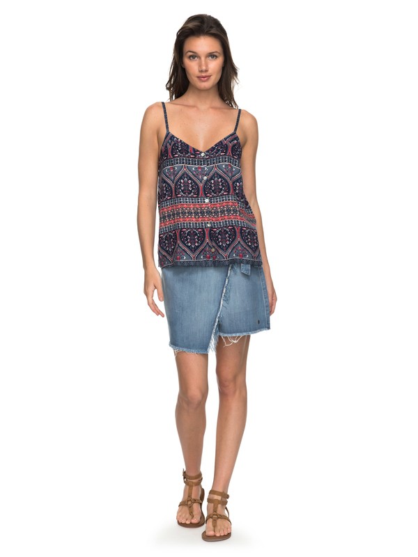 roxy, Punta Brea - Wrap Denim Skirt, MEDIUM BLUE (bgy0) 0 Punta Brea - Wrap Denim Skirt Blue ERJWK03034 Roxy