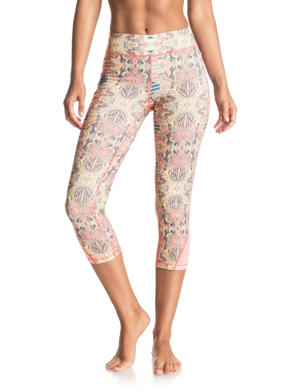 Imanee Printed - Sports Capri Pants ERJWP03008 0 Imanee Printed Capris ERJWP03008 Roxy