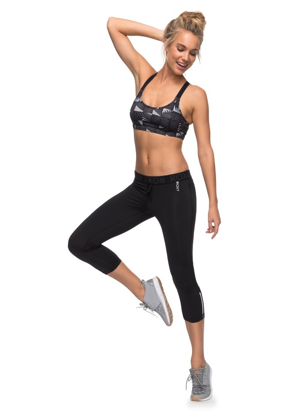 roxy, Stay On Technical Running Capris, ANTHRACITE (kvj0) 0 Stay On Technical Running Capris ERJWP03011 Roxy