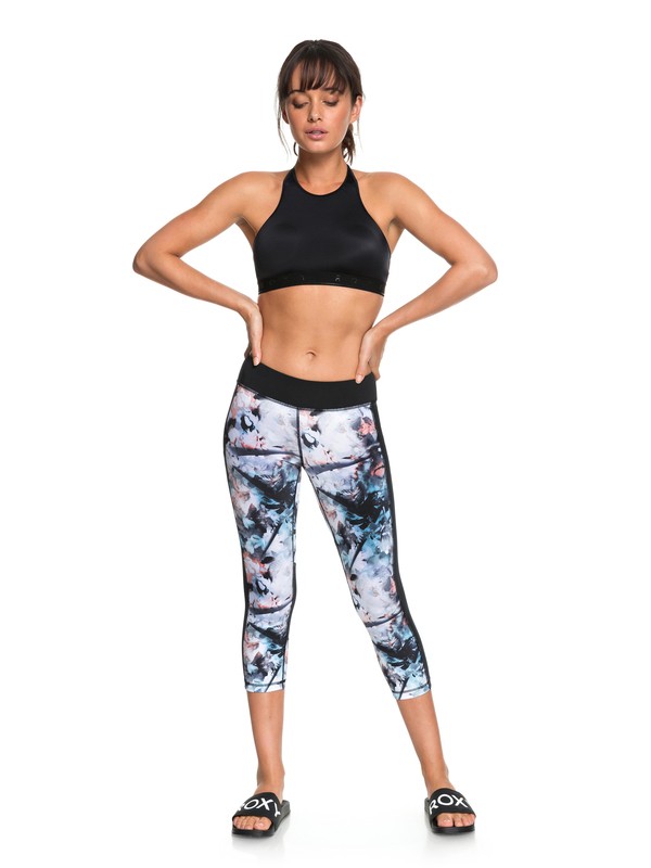 roxy, Spy Game Technical Capri Leggings, BACHELOR BUTTON WATER OF LOVE (bgz6) 0 Spy Game Technical Capri Leggings Blue ERJWP03018 Roxy