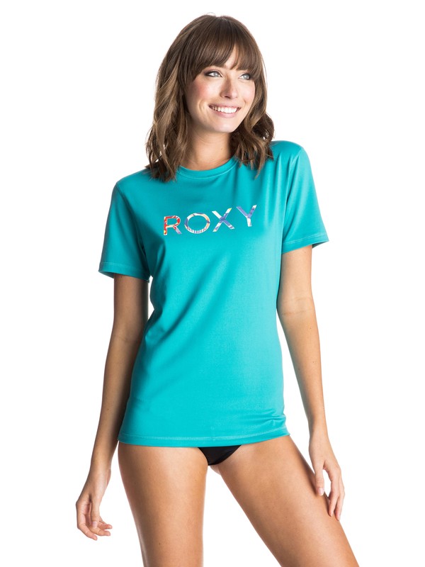 roxy, Palms Away Short Sleeve Rashguard, DARK JADE (bny0) 0 Palms Away Short Sleeve Rashguard ERJWR03041 Roxy