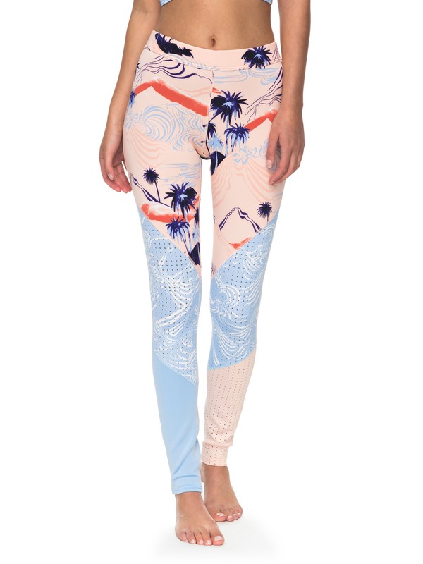 roxy, Pop Surf Leggings, PALE DOGWOOD CRYSTAL WATERS HA (nds7) 0 Pop Surf Leggings ERJWR03161 Roxy