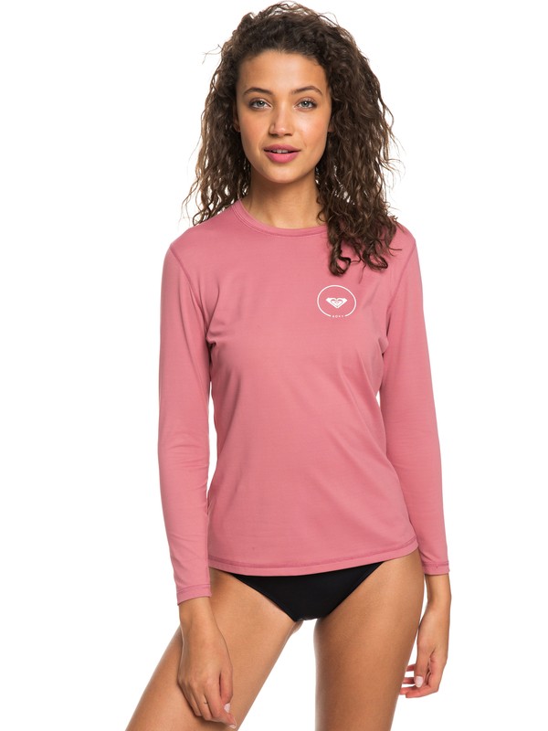 roxy, Enjoy Waves Long Sleeve UPF 50 Rash Guard, WITHERED ROSE (mmg0) 0 Enjoy Waves Long Sleeve UPF 50 Rash Guard Pink ERJWR03255 Roxy