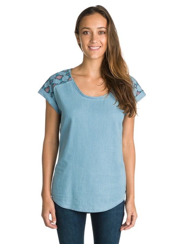 roxy, Evergreen Top, CHAMBRAY (bhd0) 0 Evergreen Top ERJWT03002 Roxy