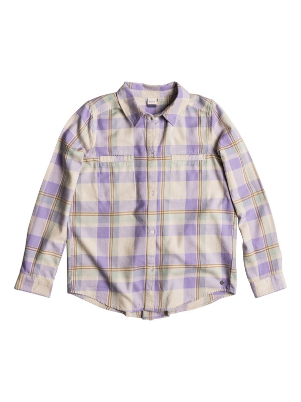 roxy, Campay Long Sleeve Flannel Shirt, GIANT MOON PLAID COMBO ANGORA (tee1) 0 Campay Long Sleeve Flannel Shirt ERJWT03063 Roxy