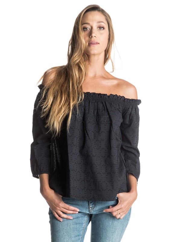 Beach Fossil - Shoulderless Blouse ERJWT03092 0 Parte Superior de Hombros Descubiertos Beach Fossil ERJWT03092 Roxy