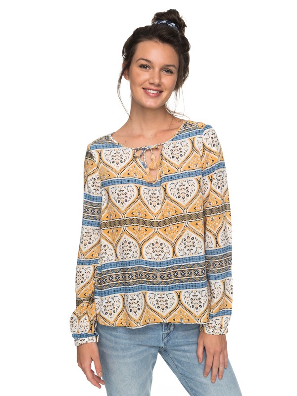 roxy, Everybody Up Long Sleeve Shirt, MARSHMALLOW NEW MAIDEN (wbt2) 0 Everybody Up Long Sleeve Shirt White ERJWT03195 Roxy