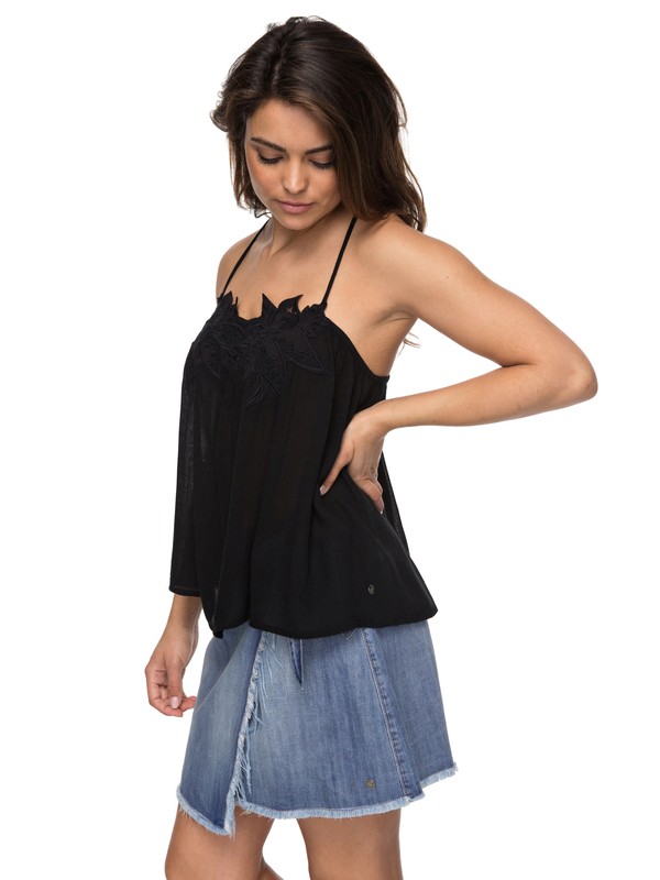 roxy, Sun Hoops Strappy Top, ANTHRACITE (kvj0) 0 Sun Hoops Strappy Top Black ERJWT03198 Roxy