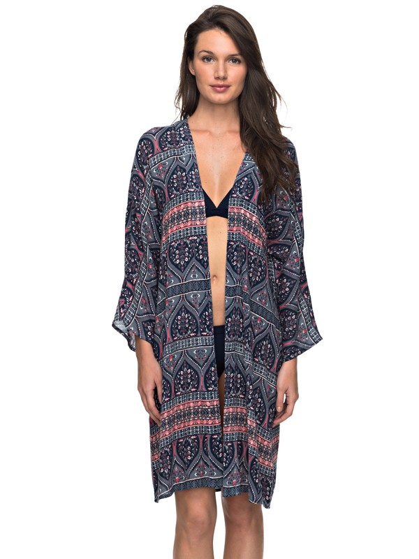 roxy, Long Holidays Kimono, CHINA BLUES NEW MAIDEN (bnd7) 0 Long Holidays Kimono Blue ERJWT03202 Roxy