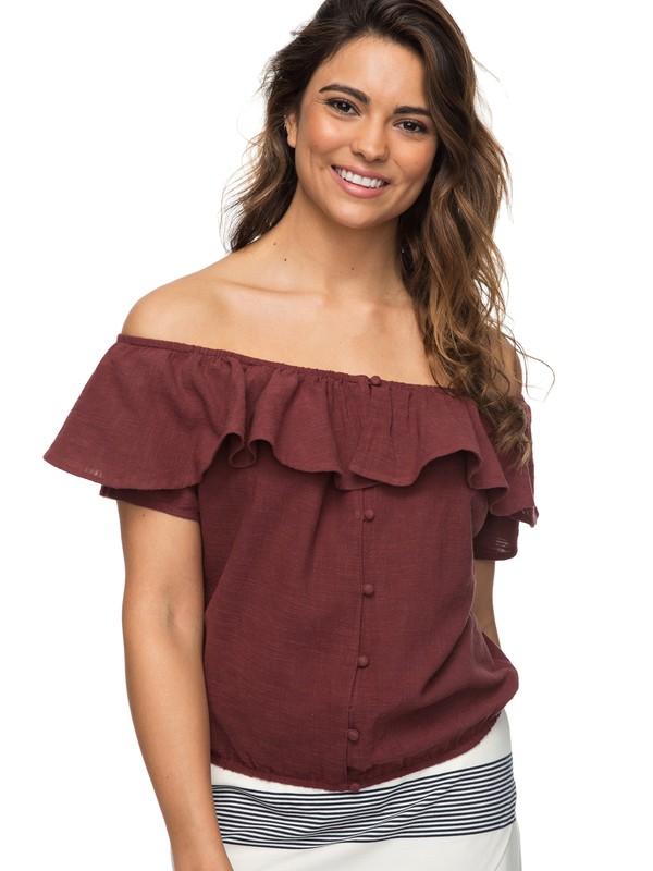 roxy, Desert Escape Off The Shoulder Top, ANDORA (rsd0) 0 Desert Escape Off The Shoulder Top Red ERJWT03214 Roxy