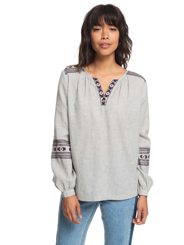 roxy, Timing Matters - Blusa de manga larga para Mujer, HERITAGE HEATHER (sgrh) 0 Timing Matters - Blusa de manga larga para Mujer Gris ERJWT03236 Roxy