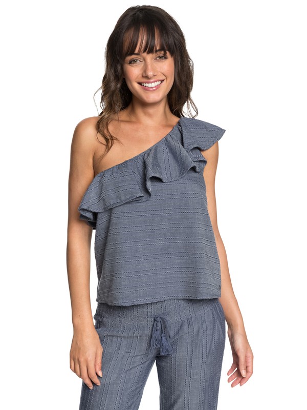 roxy, Alcove Moment One Shoulder Top, DRESS BLUES (btk0) 0 Alcove Moment One Shoulder Top Blue ERJWT03245 Roxy