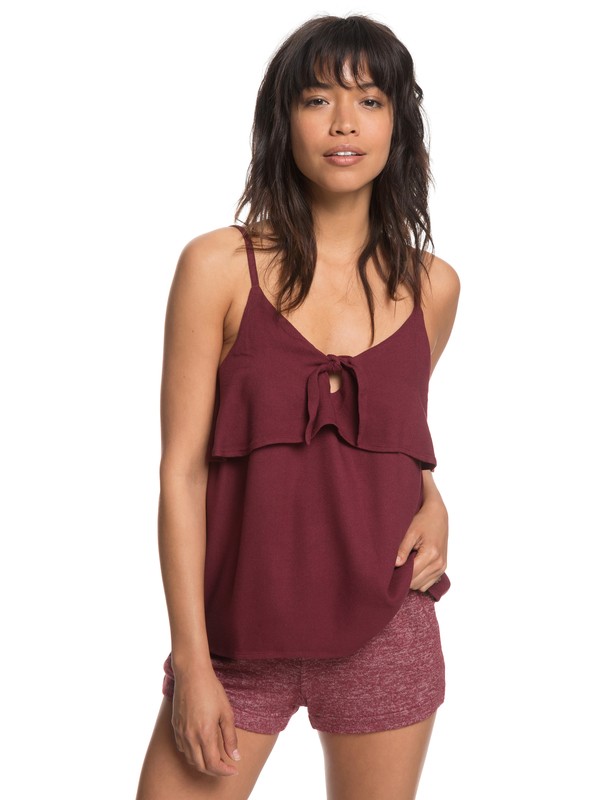 roxy, Building View Strappy Top, TAWNY PORT (rsp0) 0 Building View Strappy Top Red ERJWT03246 Roxy