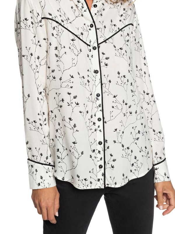 roxy, Shambhala Estate Long Sleeve Shirt, MARSHMALLOW FROM THE WILDNESS (wbt8) 0 Shambhala Estate Long Sleeve Shirt White ERJWT03274 Roxy