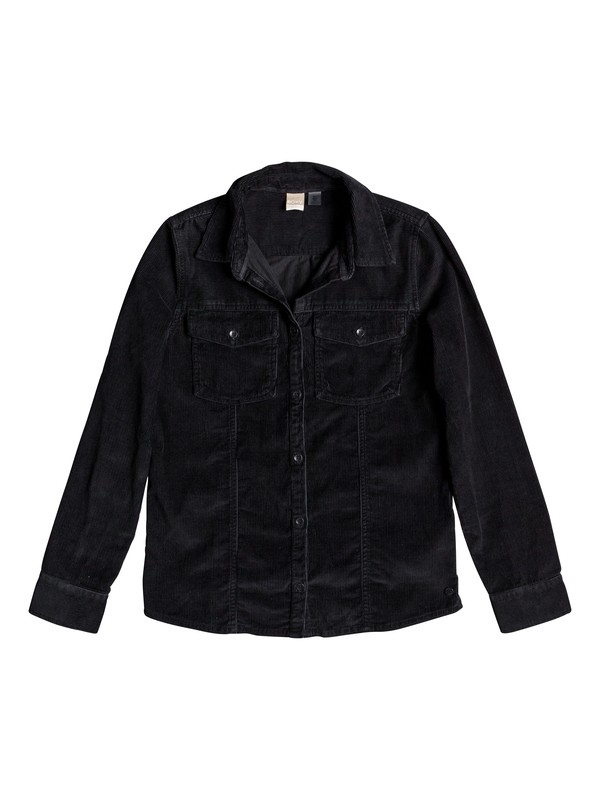 roxy, The Edge Of Wildness Long Sleeve Corduroy Shirt, TRUE BLACK (kvj0) 0 The Edge Of Wildness Long Sleeve Corduroy Shirt Black ERJWT03278 Roxy