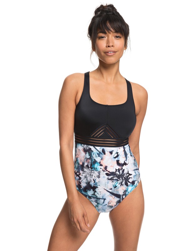 roxy, ROXY Fitness - Maillot de bain une pièce pour Femme, BACHELOR BUTTON WATER OF LOVE (bgz6) 0 ROXY Fitness - Maillot de bain une pièce pour Femme Bleu ERJX103142 Roxy