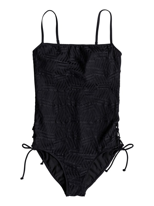 roxy, Island Of Gods One-Piece Swimsuit, TRUE BLACK (kvj0) 0 Island Of Gods One-Piece Swimsuit Black ERJX103154 Roxy