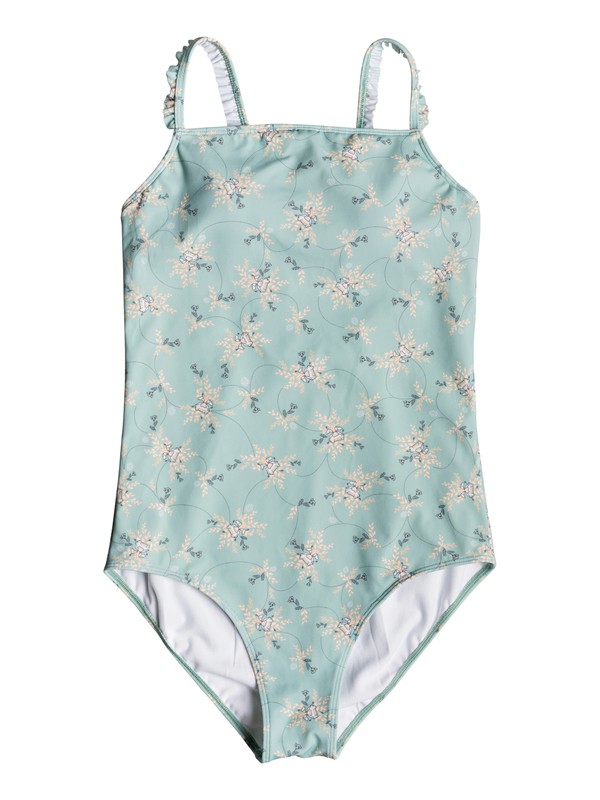 roxy, Love And Karma One-Piece Swimsuit, AQUIFER FLOWERS EVERYDAY SWIM (bgw6) 0 Love And Karma One-Piece Swimsuit Blue ERJX103175 Roxy
