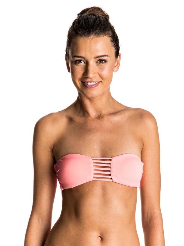 roxy, Strappy Love - Reversible Bandeau Bikini Top, LADY PINK (mje0) 0 Strappy Love - Reversible Bandeau Bikini Top Pink ERJX303372 Roxy