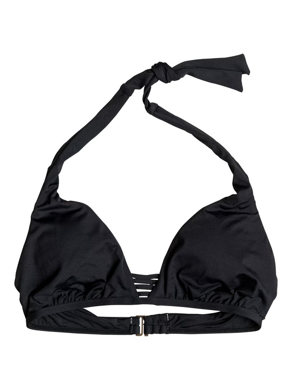 roxy, Strappy Love - 70's Halter Bikini Top, ANTHRACITE (kvj0) 0 Strappy Love - 70's Halter Bikini Top ERJX303435 Roxy