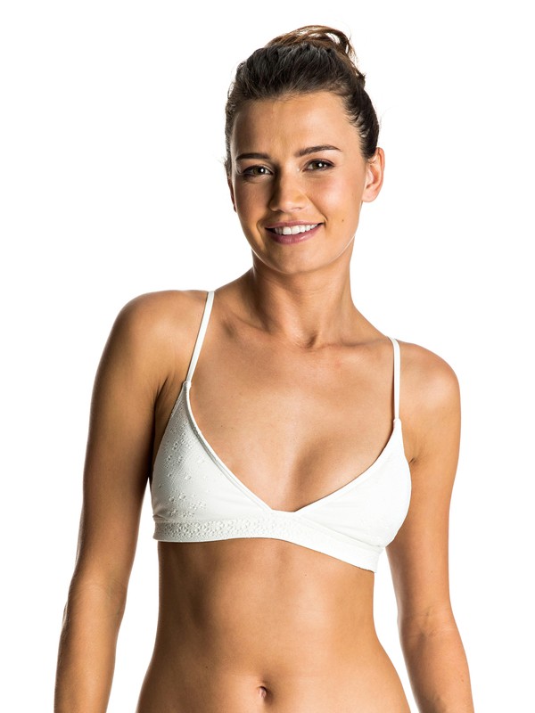 roxy, Boheme Life Crochet Fixed Triangle Bikini Top, MARSHMELLOW (wbt0) 0 Boheme Life Crochet Fixed Triangle Bikini Top ERJX303452 Roxy