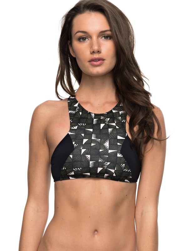 roxy, Shadow Beauty Crop Bikini Top, ANTHRACITE SWIM AMAZONIA (kvj7) 0 Shadow Beauty Crop Bikini Top ERJX303506 Roxy