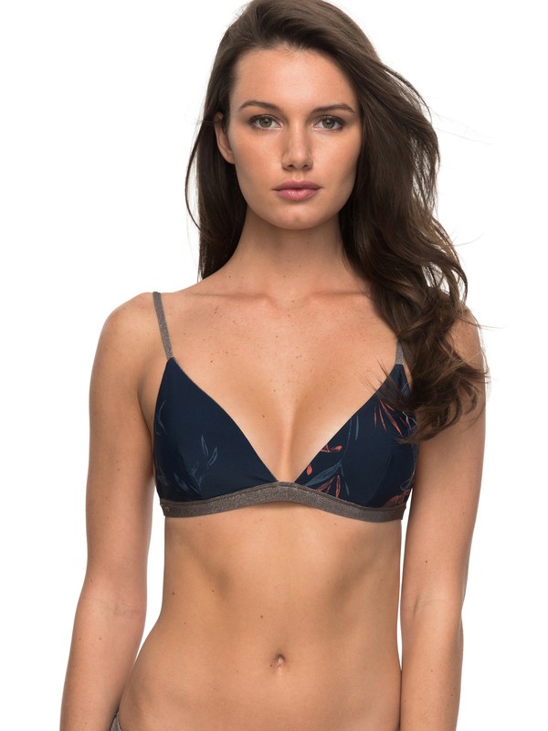 roxy, Surf The Night Fixed Triangle Bikini Top, DRESS BLUES SWIM LEE LEE (btk6) 0 Surf The Night Fixed Triangle Bikini Top ERJX303510 Roxy