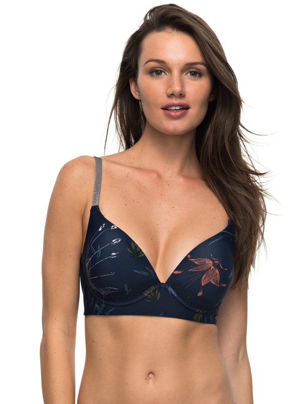 SURF THE NIGHT MOLDED HALTER D ERJX303536 0 Surf The Night Molded Halter Bikini Top ERJX303536 Roxy