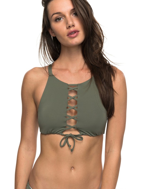 roxy, Strappy Love - Bustia Bikini Top, MARSHMALLOW SWIM JUNGLY FLOWER (wbt1) 0 Strappy Love - Bustia Bikini Top White ERJX303537 Roxy