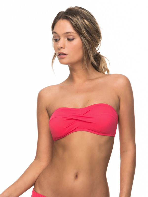 roxy, ROXY Essentials - Haut de bikini bandeau pour Femme, ROUGE RED (mlj0) 0 ROXY Essentials - Haut de bikini bandeau pour Femme Rose ERJX303613 Roxy