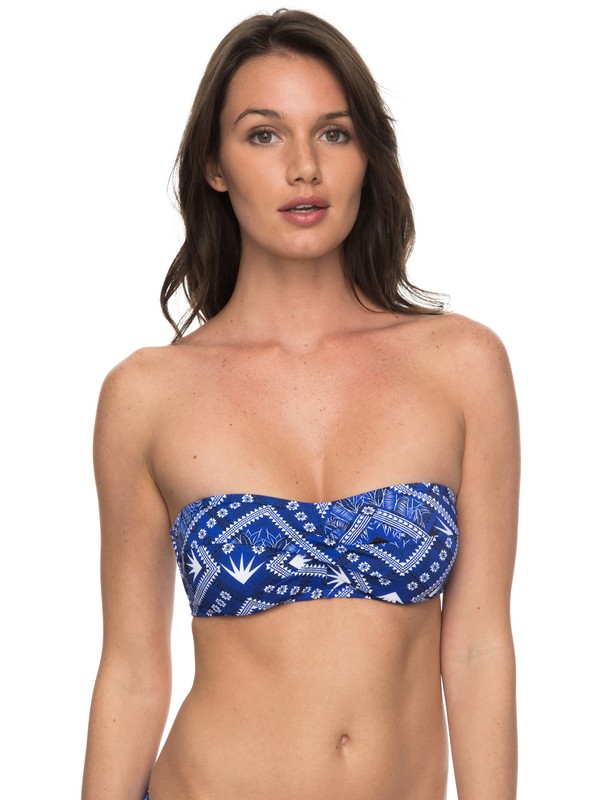 roxy, ROXY Essentials - Haut de bikini bandeau pour Femme, SURF THE WEB SPORT BANDANA (prm6) 0 ROXY Essentials - Haut de bikini bandeau pour Femme Bleu ERJX303657 Roxy