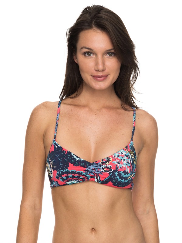 roxy, Salty ROXY Athletic Tri Bikini Top, ROUGE RED MAHNA MAHNA (mlj5) 0 Salty ROXY Athletic Tri Bikini Top Multicolor ERJX303669 Roxy